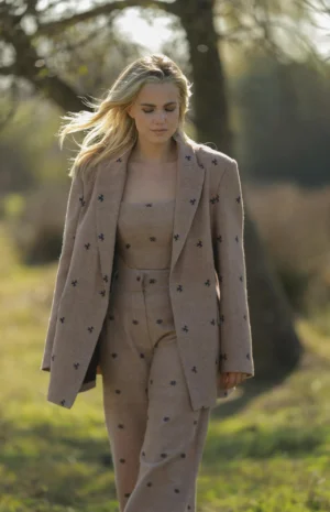 Ehram Ceviz Motif Ceket Kadın 2