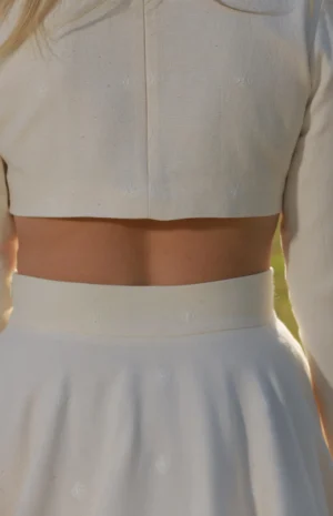 Ehram Üç Mercimek Motif Crop Top 2