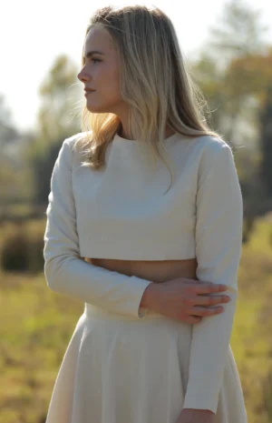 Ehram Üç Mercimek Motif Crop Top 3