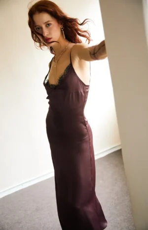 Kahverengi uzun elbise (4)